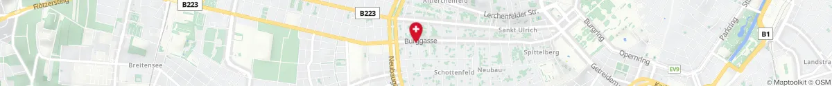Kartendarstellung des Standorts für Apotheke An der Kaiserstraße in 1070 Wien